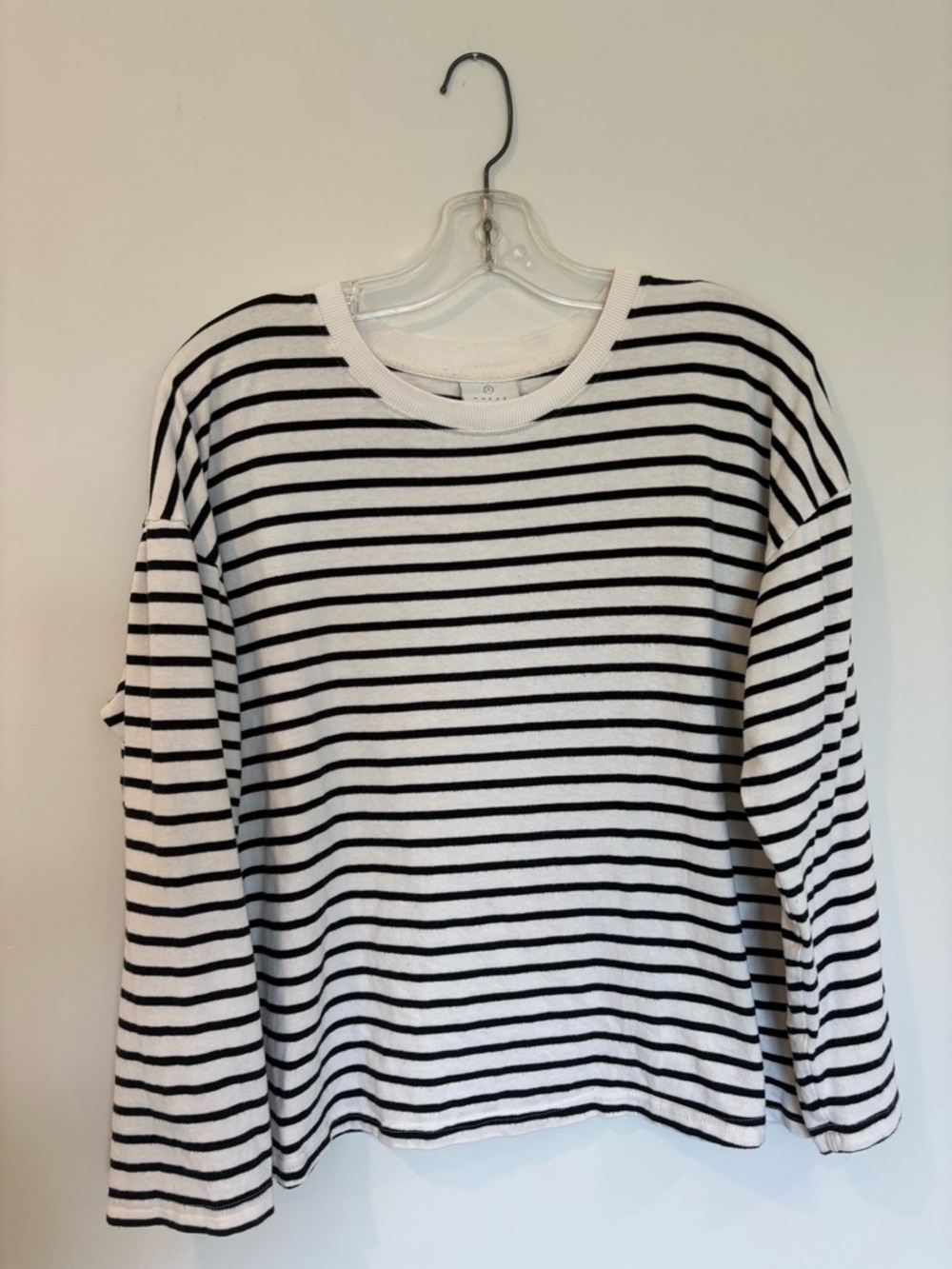 Striped Long Sleeve Tee - Black & White